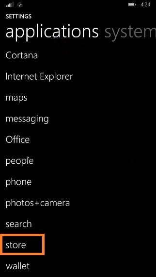 Applications_menu How to Check and Install App Updates in Windows Phone 8.1