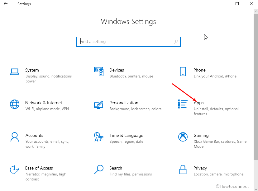 Apps in Windows Settings