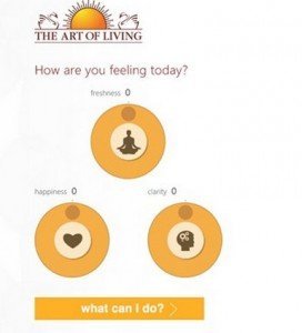 Art of living app interface art of living app windows 8