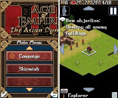 asha phones age of empires games