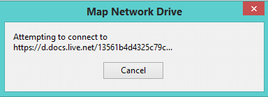 Attempting_Map_network_drive Tips to Map OneDrive in This PC on Windows 8.1 PC