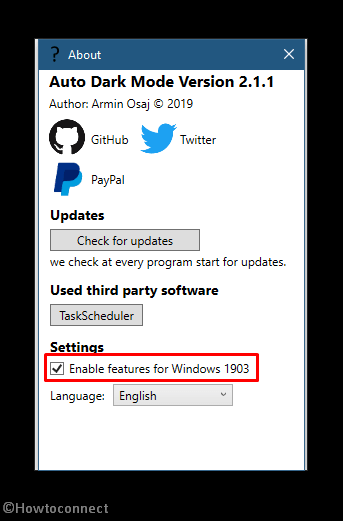Auto Dark Mode for Windows 10 1903 image 2