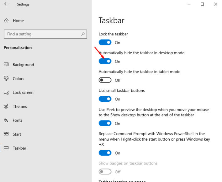 How to Hide and Show Windows 10 Taskbar Automatically