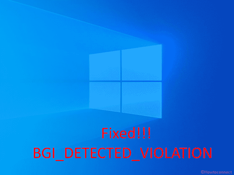 BGI DETECTED VIOLATION