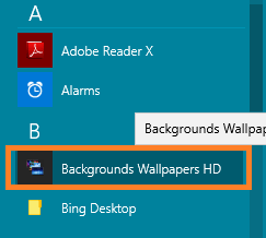 Backgrounds Wallpapers HD on start menu Backgrounds Wallpapers HD on start menu on windows 10