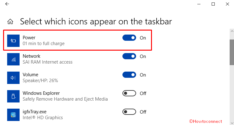 Battery Icon Disappeared in Windows 10 Pic 2
