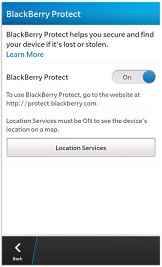 blackberry protect service turn on