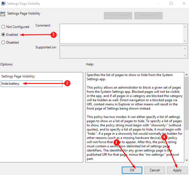 How to Block Settings Pages in Windows 10
