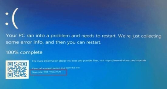 Fix: Blue Screen WDF_VIOLATION Windows 10 HP 1809, 1803