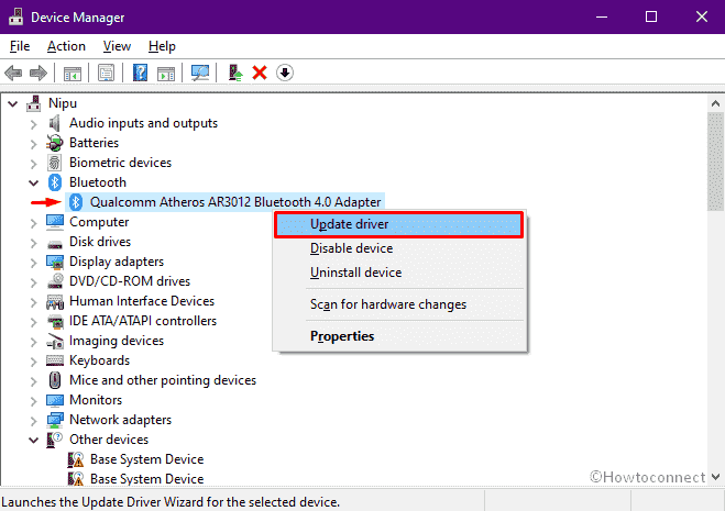 Bluetooth headphones connected but no sound windows 10 - Update Bluetooth driver