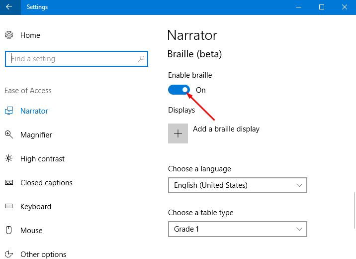Braille Support in Windows 10 pics 3