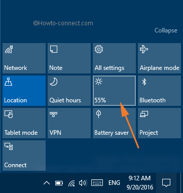 change brightness windows 10