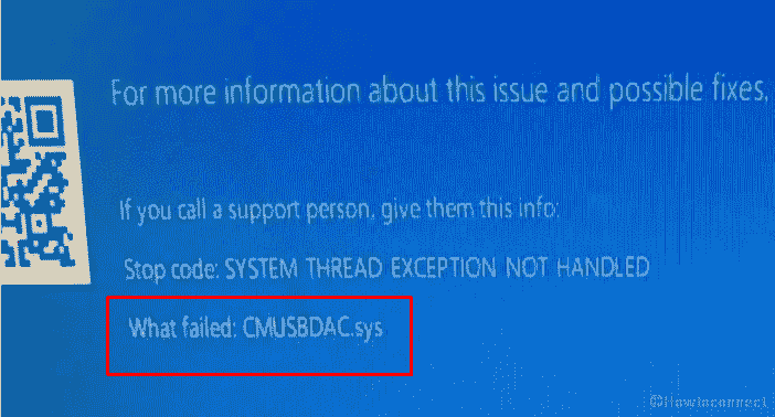CMUSBDAC.sys Blue Screen of Death