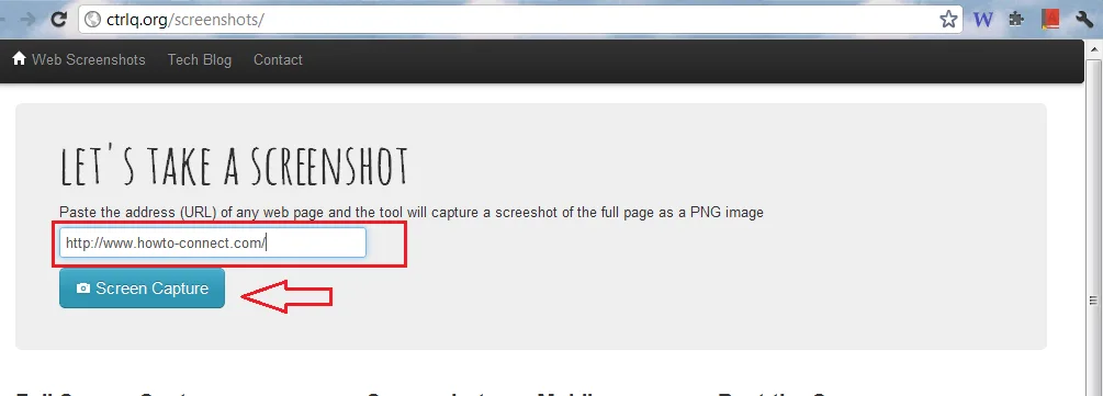 capture screnshots of webpages
