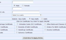 get Certificates Online in Delhi - Birth, Marriage, Income, Caste