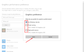 Change Default Graphics Card from Settings in Windows 10