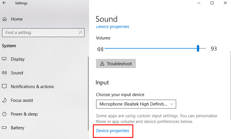 Change Input Device properties