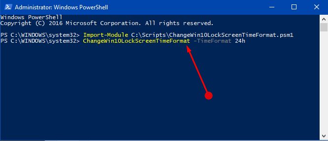 Change Lock Screen Time Format in Windows 10 Using PowerShell Image 4