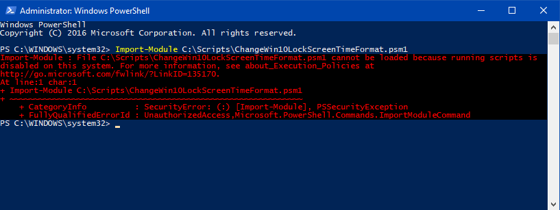 Change Lock Screen Time Format in Windows 10 Using PowerShell Image 5