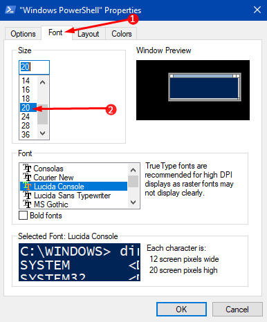 Change PowerShell Look in Windows 10 Pics 4