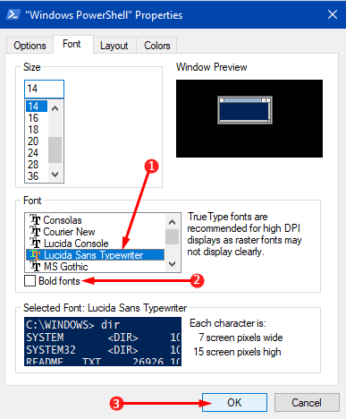 Change PowerShell Look in Windows 10 Pics 5