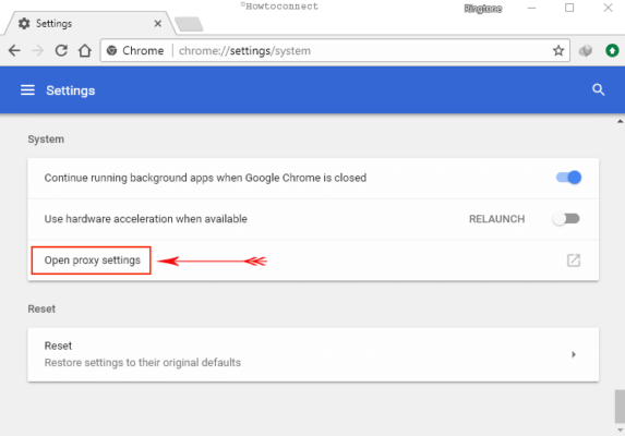 How to change proxy settings in chrome web browser