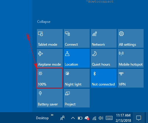 Change Screen brightness in Windows 10 image 1