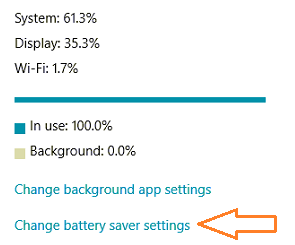 Change battery saver settings Change battery saver settings