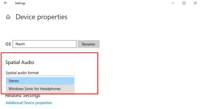 Change spatial audio format
