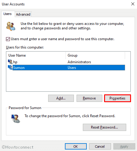 Change the Name on Lock Screen-click on Properties