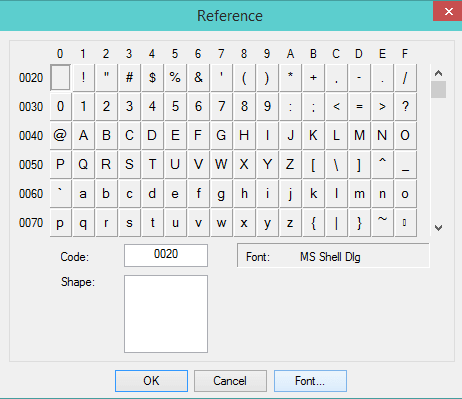 Character are shown in Reference Character are shown in Reference