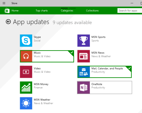 Check or uncheck the preferred updates Check or uncheck the preferred updates