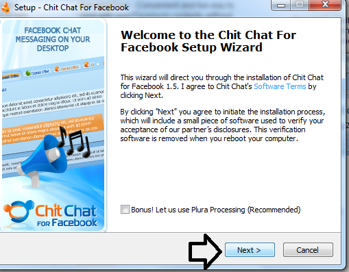 chit chat facebook IM installing image