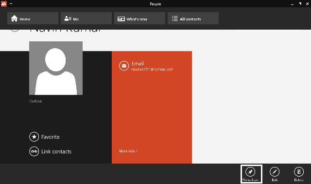 Choose Pin To Start Option From The Bottom Flyout Choose Pin To Start Option From The Bottom Flyout