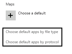 Choose default apps by file type or by protocol