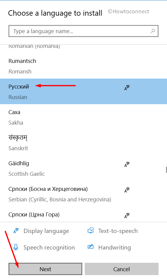 Choose language pack in Windows 10 Image 4