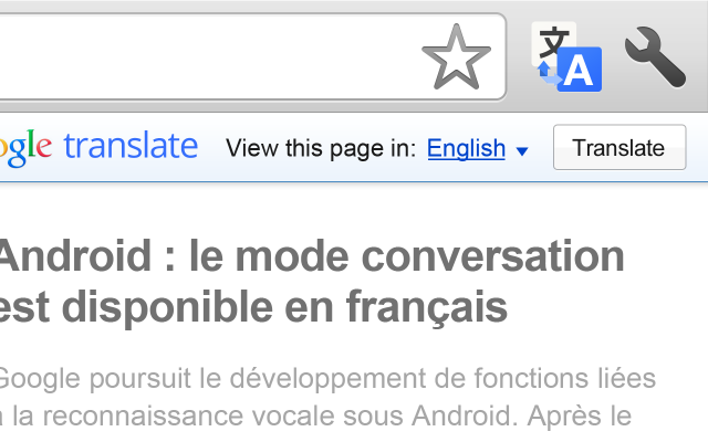 chrome google translate extension