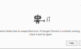 Chrome Installation Failed Due to Unspecified Error Photos 1