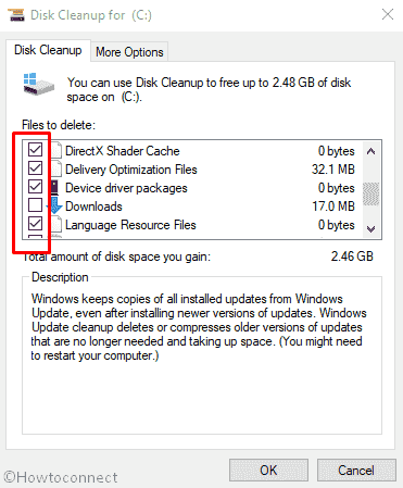 Clear junk files to have extra space in Disk Image 7