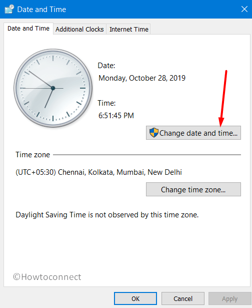 Click Change Date and time button Pic 3
