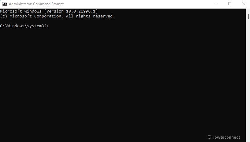 Command Prompt as administrator