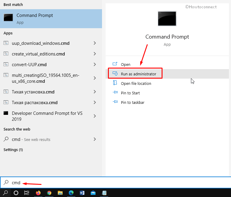Command prompt Run as Administrator