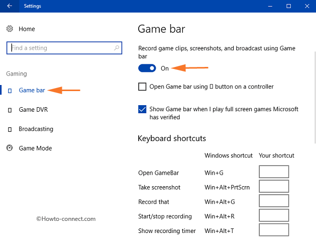 Configure Game Bar From Settings App in Windows 10 Image 4