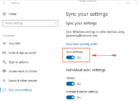 How to Configure Sync your Settings in Windows 10