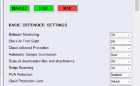 ConfigureDefender - View and Change Hidden Features of Windows Defender