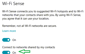 Connect to networks shared by my contacts