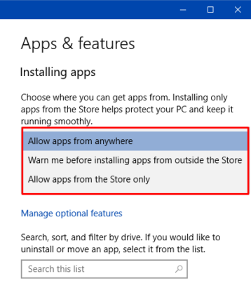 How to Control Installation of Apps in Windows 10