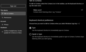 Cortana v2.2005.21943.0 Regains Wake word in Fast Ring Windows 10