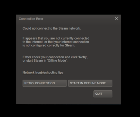 Cannot Connect To Steam Network Error – YAXN