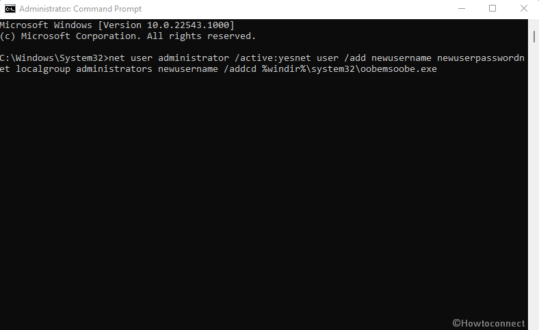 Create a temporary local admin account
